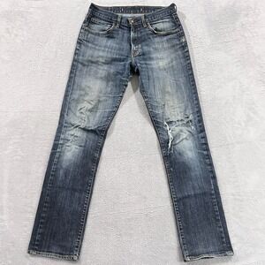 Agave‎ Jeans Mens 34x34 Waterman Relaxed Straight Denim Distressed Faded Y2K
